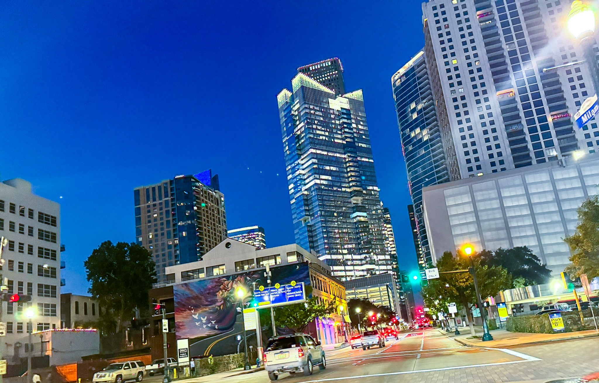 Downtown Houston at dusk